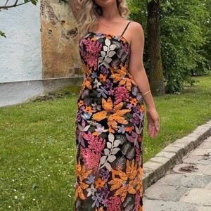 Floral Multicolor Maxi Dress size M/6